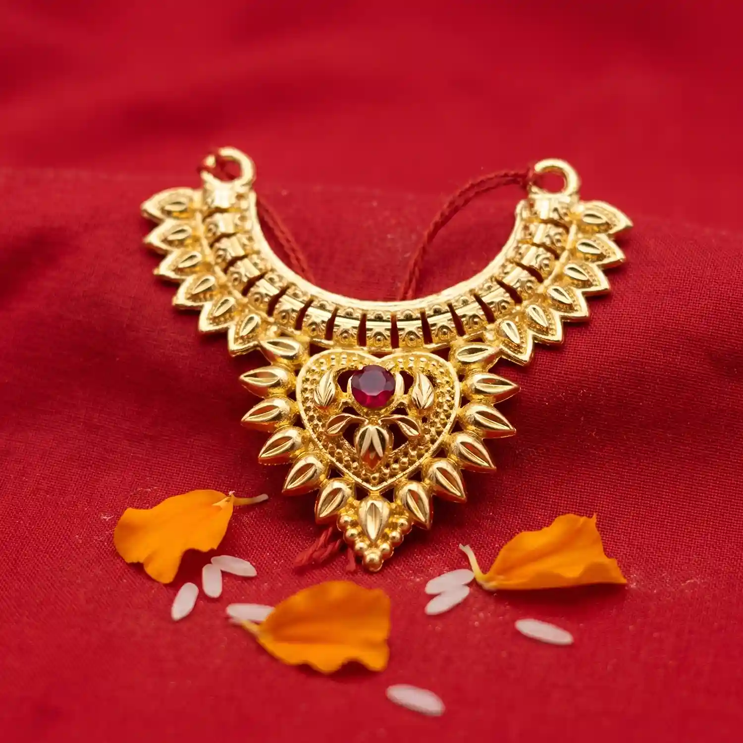 Golden Necklace for Laddu Gopal | Golden Haar  Large